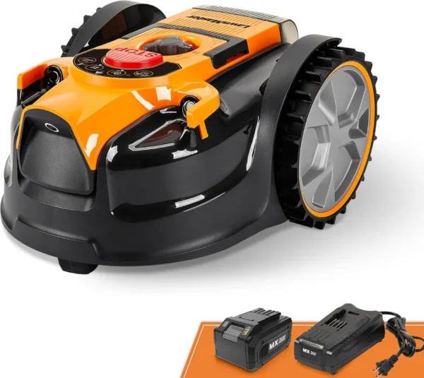 OcuMow™ Robot Lawn Mower Perimeter Wire Free Robotic for Small Yards Up To 1000 Square Feet Optical Navigation Automatic