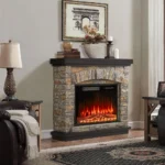 36" Electric Fireplace, TV Stand Freestanding Heater with Remote Control Timer LED Flame, 23 Inch Electric Fireplace Insert