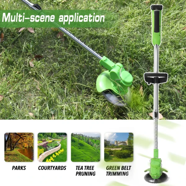 Electric Lawn Mower 25000RPM Handheld Cordless Grass Trimmer Length Adjustable Cutter Household Garden Tools - Image 5