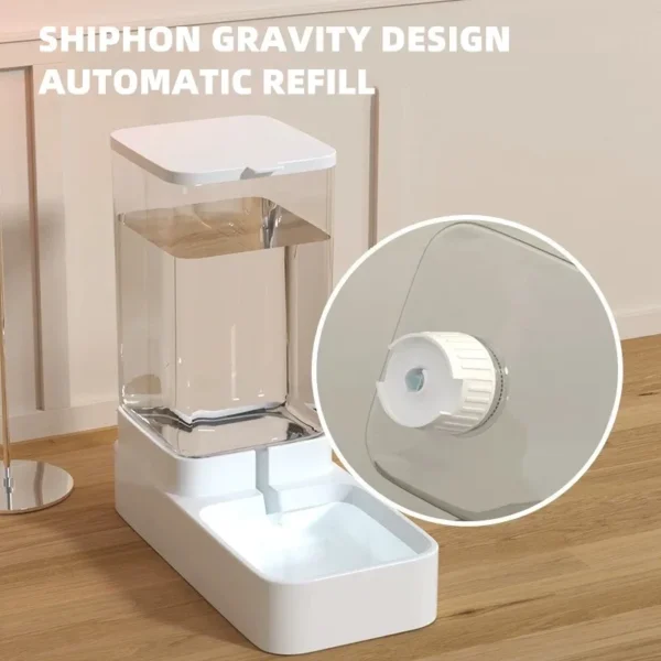 Gravity Cat Water Dispenser Automatic Dog Feeder Cat Feeder and Cats Water Dispenser Cat Feeder Food Storage Dispenser Container - Image 3