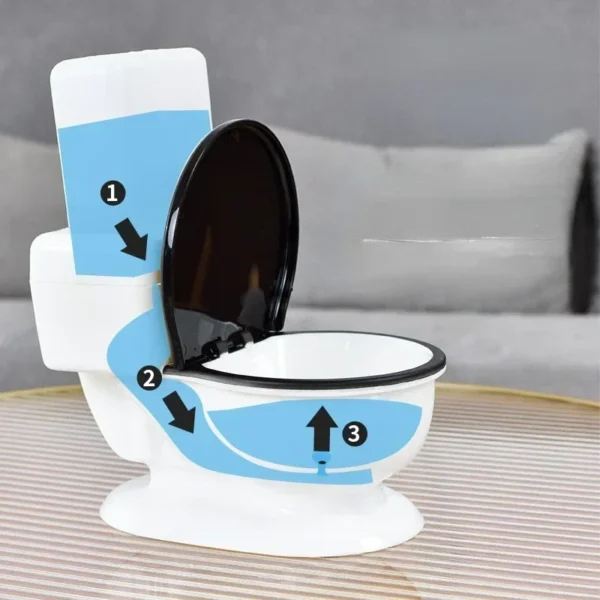 600 Ml Cat Spoof Toilet Water Dispenser Shape Drinking Bowl Water Flow Unplugged Automatic Water Feeding Artifact Pet Supplies - Image 3