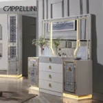 Modern Luxury Bedroom Furniture Bedroom Suit Bed White Leather Bed Home Furniture Bedroom Set Standard Size