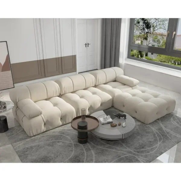 living room sofas Sectional Sofa, Modular Sectional Couch with Ottomans- L Shaped Couch for Living Room, 4 Seater Sofa Sets,104" - Image 7