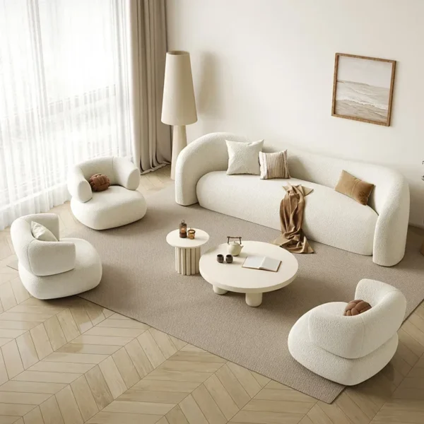 Modern Living Room Sofas Minimalist Sectional Italian Relaxing Sofas White Liners Oturma Odası Kanepeleri Home Furnitures