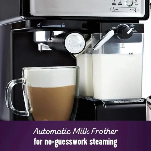 QWMr. Coffee Espresso and Cappuccino Machine,Programmable Coffee Maker with Automatic Milk Frother and 15-Bar Pump,Stainless Ste - Image 2