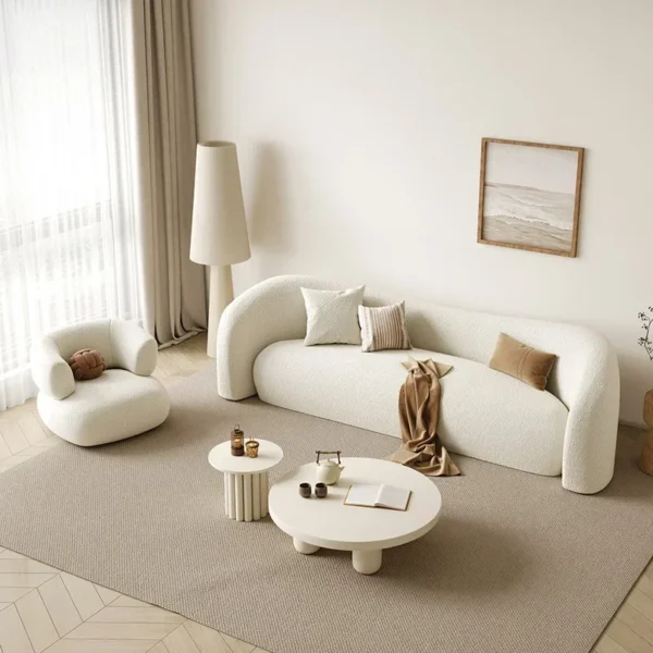 Modern Living Room Sofas Minimalist Sectional Italian Relaxing Sofas White Liners Oturma Odası Kanepeleri Home Furnitures - Image 2