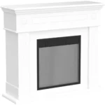 Electric Fireplace Mantel Package Wooden Surround Firebox TV Stand Free Standing Electric Fireplace Heater with Logs