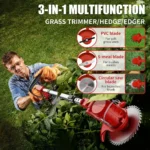 Battery Weed Wacker Cordless Weed Trimmer 21v Lawn Mower Grass Cutter Machine with 3.0ah Li-Ion & 3 Cutting Blade Types