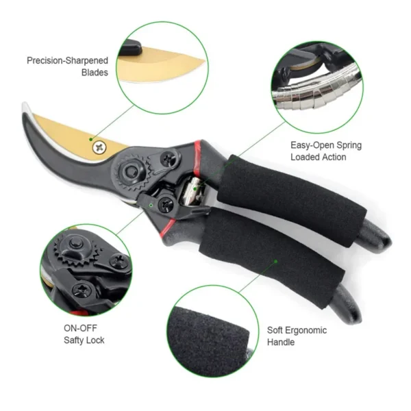 Garden Pruning Shears Plant Trim Horticulture Hand Pruner Shrub Garden Scissor Orchard Branch Shear Professional Pruning Tool - Image 5