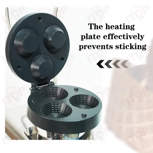 Ice Cream Waffle Machine Bowl Shape Waffle Machine Ice Cream Container Maker 3 pcs Ice Cream Cone Bowl Machine - Image 3