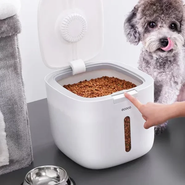 Pet Dog Food Storage Container Dry Cat Food Box Bag Moisture Proof Seal Airtight with Measuring Cup Kitten Litter Products - Image 2