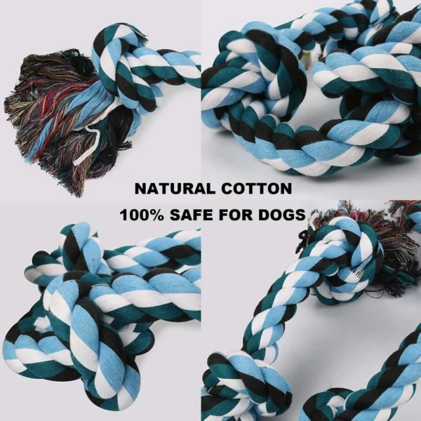 Big Dog Bite Rope Toys Pet Grind Tooth Toys Cotton Rope Material Harmless Large Dogs Tooth Cleaning Toys Pet Dog Rope Toys - Image 3