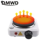 DMWD 110V Electric Hot Plate Mini stove Coffee Heater Milk Tea Mocha Heating Stove Cooking Pot Oven Small Furnace Cook US plug
