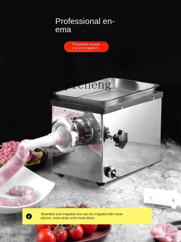 XL Meat Grinder Commercial Electric Stainless Steel Sausage Stuffer High-Power Automatic Multi-Function - Image 2