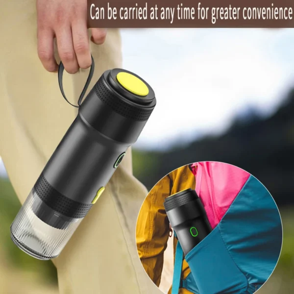Wireless Electric Portable Espresso Coffee Machine for Car & Home Camping Coffee Maker 3-in-1 Capsule Powder Travel Coffee Maker