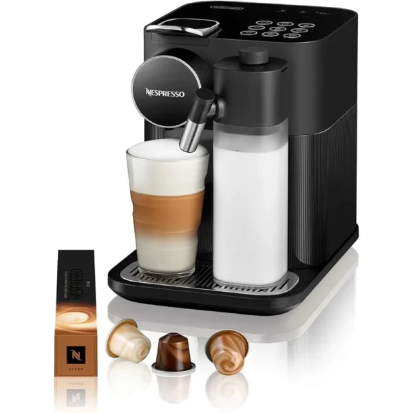 Espresso Machine With Milk Frother Coffee Capsules Maker Italian Capsule Kitchen Appliances Home, Fresh White - Image 7