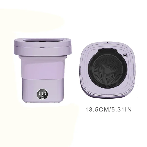 10 L Portable Washing Machine with Timer Folding Washing Machine Laundry Cleaning Washer for Apartment Laundry Camping RV Travel - Image 7