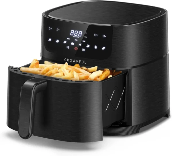 7 Quart Air Fryer, Oilless Electric Cooker with 8 Cooking Functions, LCD Digital Touch Screen with Precise Temperature