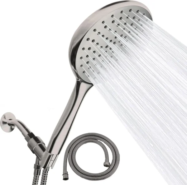 Luxury Rainfall Shower Head - Huge 6-Inch Head, Extra Long 6ft Hose & Adjustable Bracket - 1-Min Installation - Image 7