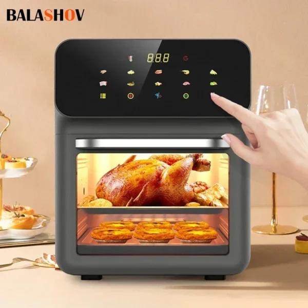 Large Capacity 15L Electric Air Fryer Oil Free Automatic Home Kitchen 360° Baking Convection Oven Fryer Oil Free  Air Fryers