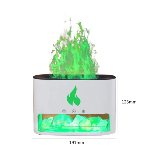 Fireplace Humidifier Crystal Salt Rock Fire Lamp Volcano Air Humidifier Flame Aroma Smell Device Essential Oil Diffuser for Home - Image 6