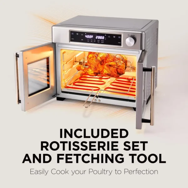 Air Fryer French Door Oven - 32 Qt Convection Toaster Combo - 10-in-1  Up to 450°  - Temperature - Image 4