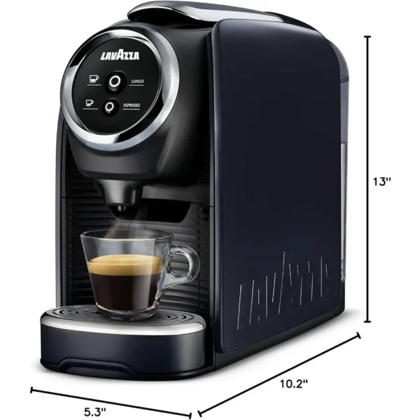 Mini Single Serve Espresso Coffee Machine, 5.3" x 13" x 10.2" 2 Coffee selections: simple touch controls, programmable free dose - Image 5