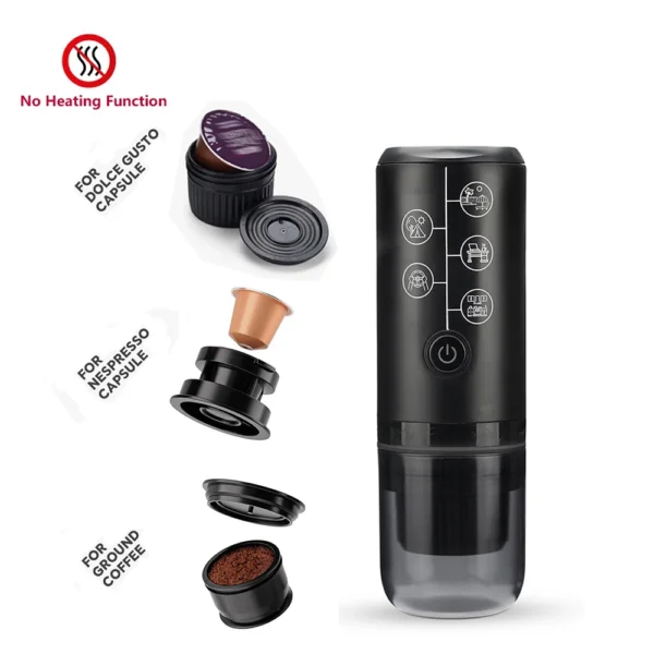 Outdoor Electric Portable Espresso Coffee Machine for Camping Hiking Travel Car fit Nespresso Dolce Gusto Pod Coffee Ground - Image 10