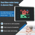 ROVATE LED Shower Panel Stainless Steel Shower Tower System MIST Rainfall Head Body Jets Handheld Tub Spout Black