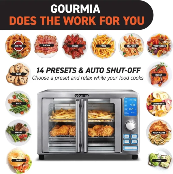 Gourmia GTF7520 Toast Oven Air Fryer the Smart  Air Fryer, Convection Oven - Image 4