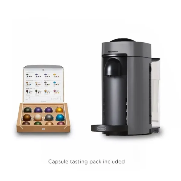 Single-Serve Centrifusion Coffee & Espresso Machine Nespresso VertuoPlus ENV150GY Gray Brewer Double Espresso Gran Lungo Capsule - Image 3