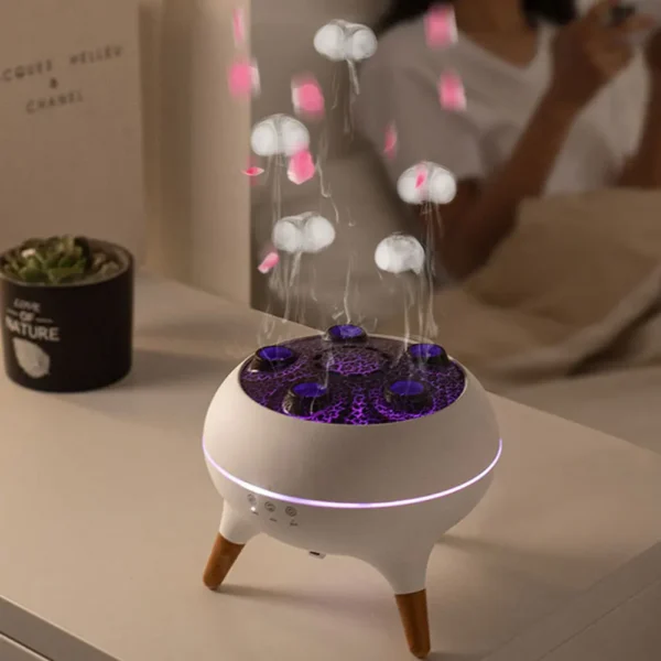 Dynamic Jellyfish Air Humidifier 250ml Essential Oil Diffuser Remote Control Bedroom Humidifier 7 Colorful LED Night Lights - Image 4