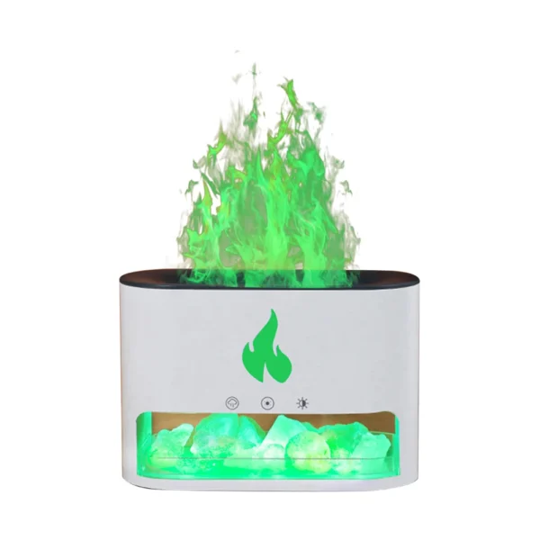 Fireplace Humidifier Crystal Salt Rock Fire Lamp Volcano Air Humidifier Flame Aroma Smell Device Essential Oil Diffuser for Home - Image 8