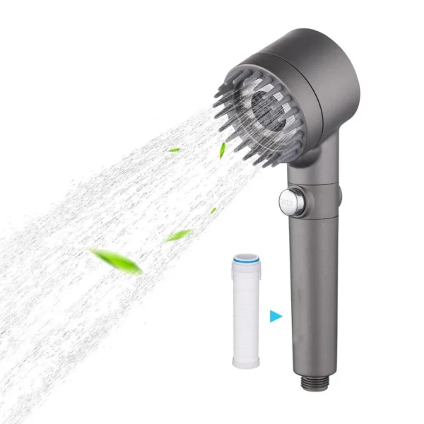 Shower Head Adjustable 3 Mode High-Pressure Shower heads One-key Stop Water Saving Massage Eco Shower Head Bathroom Accessories