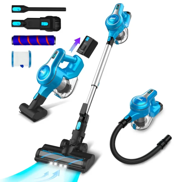 INSE S6 Cordless Vacuum Cleaner 27Kpa 265W Brushless Motor Stick Vacuum, 40 Mins Runtime, 2500mAh Rechargeable Battery