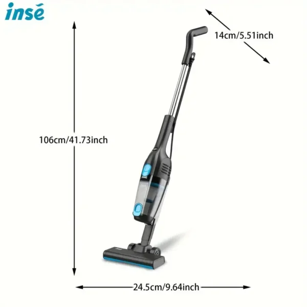 INSE R6 Corded Ultra-Lightweight Bagless Upright Vacuum, 15KPa Suction with 600W Motor,for Home Hard/Floor Carpet/Pet Hair/Car - Image 2