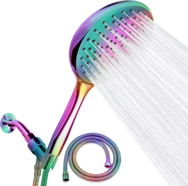 Luxury Rainfall Shower Head - Huge 6-Inch Head, Extra Long 6ft Hose & Adjustable Bracket - 1-Min Installation - Image 11