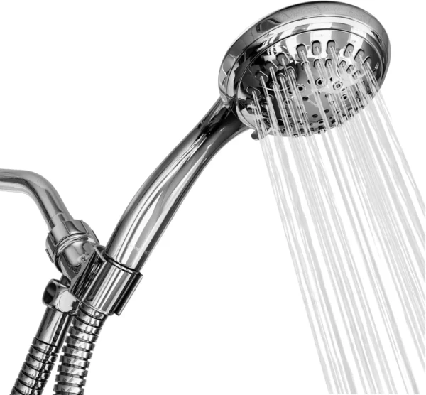 Luxury Spa Series, 6 Spray Settings 4.5 inch Hand Held Shower Head, Extra Long Stainless Steel Hose, MAXX-imize Your Shower - Image 9