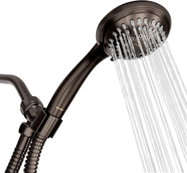 Luxury Spa Series, 6 Spray Settings 4.5 inch Hand Held Shower Head, Extra Long Stainless Steel Hose, MAXX-imize Your Shower - Image 8