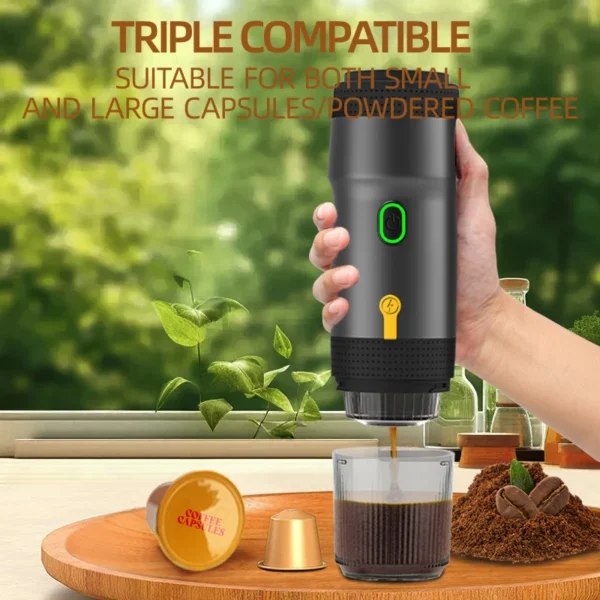 Portable Fully Automatic Espresso Capsule Coffee Machine For Large and Small Capsules Of Coffee Powder Electric Coffee Machine - Image 5