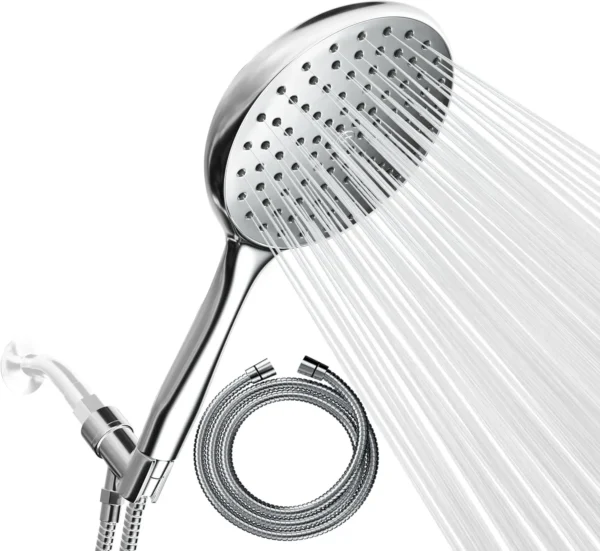 Luxury Rainfall Shower Head - Huge 6-Inch Head, Extra Long 6ft Hose & Adjustable Bracket - 1-Min Installation - Image 8