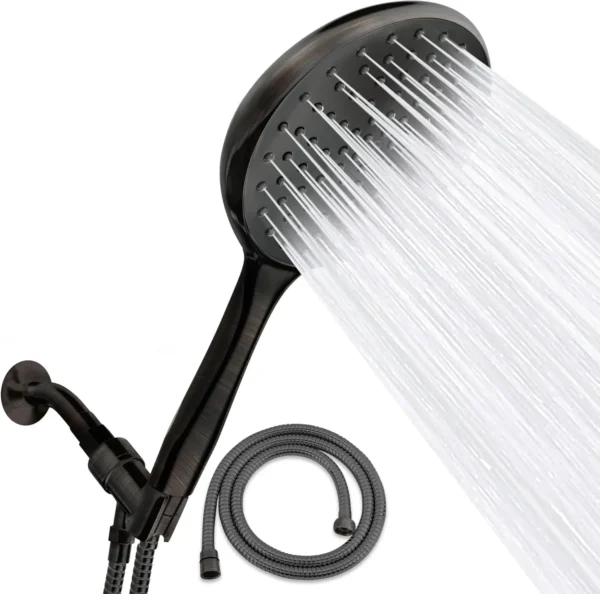 Luxury Rainfall Shower Head - Huge 6-Inch Head, Extra Long 6ft Hose & Adjustable Bracket - 1-Min Installation - Image 10