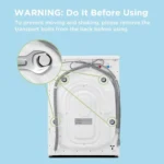 All-in-1 Ventless Washer Dryer Combo Steam Care Overnight Wash Front Load Energy Efficient 26/13 lbs Cap.