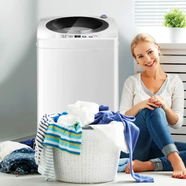 Portable Washing Machine, Full Automatic Washer and Dryer Combo, with Built-in Pump Drain 8 LBS Capacity Compact Laundry - Image 2