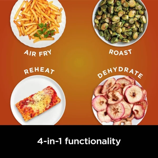 Air Fryer Pro 4-in-1 with 5 QT Capacity, Roast, Reheat, Dehydrate, Air Crisp Technology , crispy results in just minutes - Image 4