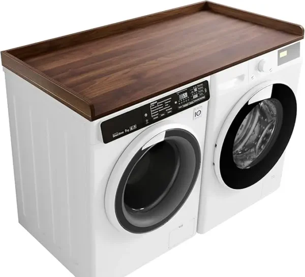 Washer Dryer Countertop Melamine Countertop with Edge Rails - 27.5" Depth X 54" Width Laundry Room Organization - Image 10