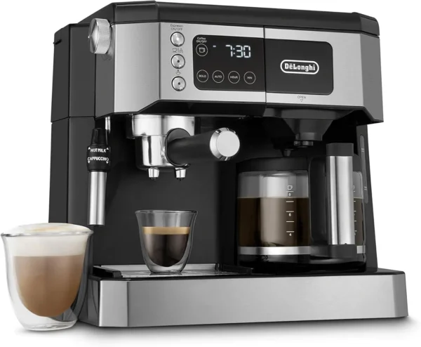 All-in-One Combination Coffee Maker & Espresso Machine + Advanced Adjustable Milk  for Cappuccino