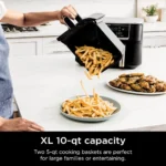 Air Fryer, Thermometer, Roast, Bake, Air Fry, Crisps, Broil, Reheats, Keep Warm, 10-in-1, Fries, Frozen Food, Veggies