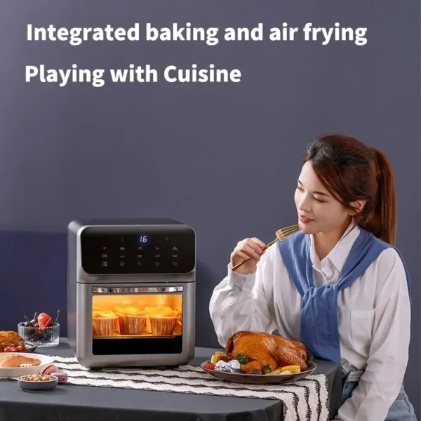 Large Capacity 15L Electric Air Fryer Oil Free Automatic Home Kitchen 360° Baking Convection Oven Fryer Oil Free  Air Fryers - Image 4