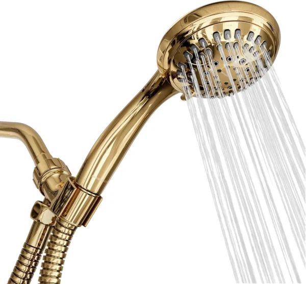 Luxury Spa Series, 6 Spray Settings 4.5 inch Hand Held Shower Head, Extra Long Stainless Steel Hose, MAXX-imize Your Shower - Image 7